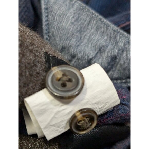 Prana Corduroy Shirt Mens Medium Dooley Long Sleeve Button Multicolor Plaid - Picture 11 of 12